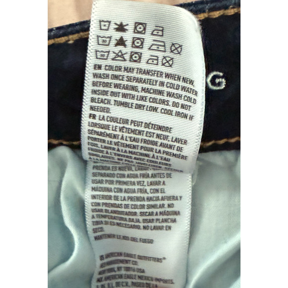 American Eagle Jeggings Womens Size 8 Dark Wash Low Rise Stretch Skinny Jeans - Picture 6 of 7